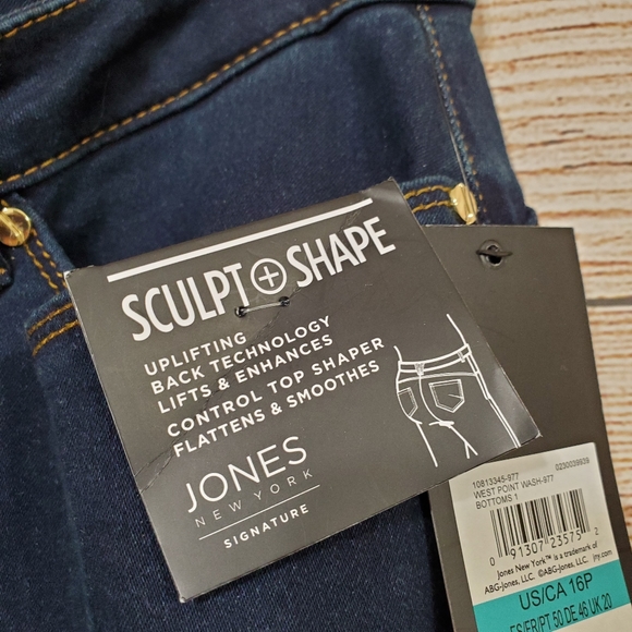 NWT Jones New York Signature Madison Skinny Leg 16P 33 Classic Fit Mid Rise Jean - Picture 8 of 11